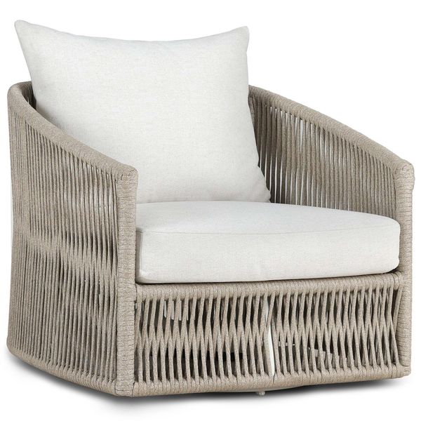 Fauteuil Pivotant Exterieur Porto, Lin Alessi / Corde Ivoire