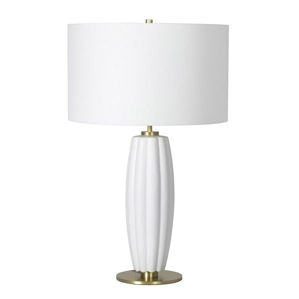 Lampe de table ceramique Crocus, Blanc