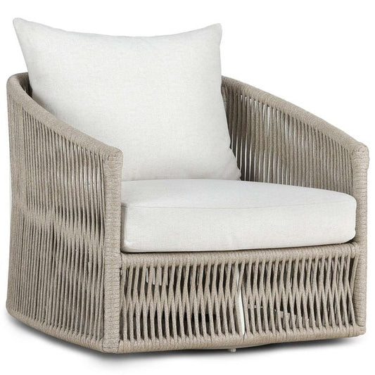 Fauteuil Pivotant Exterieur Porto, Lin Alessi / Corde Ivoire