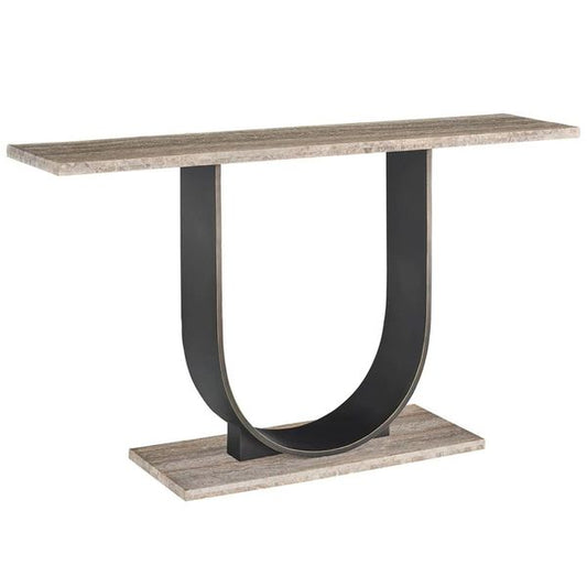 Console equilibre, Travertin Gris