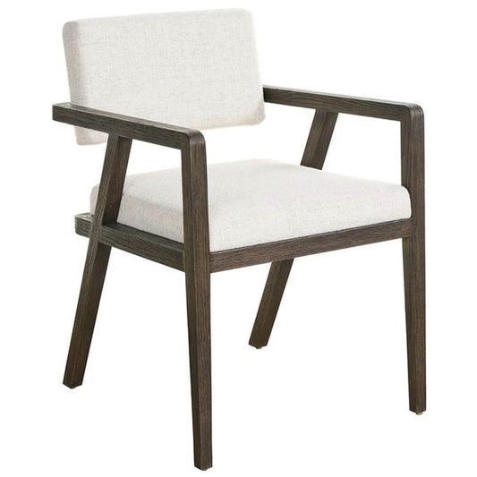 Fauteuil a Accoudoirs Sable, Lin Monique, Lot de 2